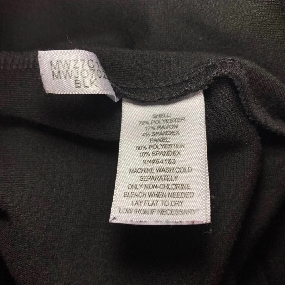Small Marc New York Moto Black Leggings Gold Logo Stretch 4 6 Opaque